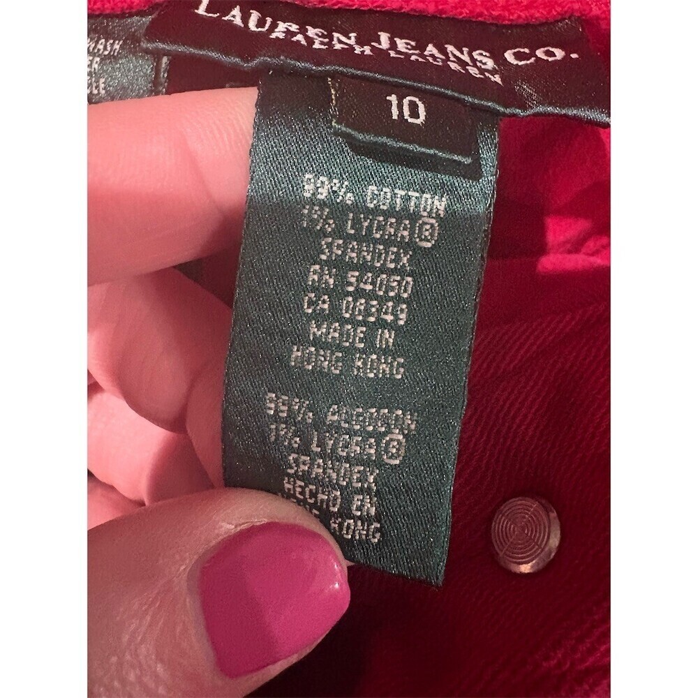 Lauren Jeans Co. Ralph Lauren Jeans Womens Size 10 Red High Rise - Picture 11 of 12